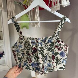 Windsor Floral Tapestry Crop Top